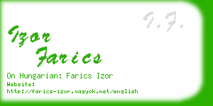 izor farics business card